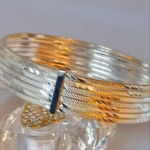 Sterling Silver 7 layer bangle bracelet